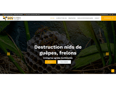 Réalisation site web vitrine SOS Nuisibles Somme à Beuvraignes (80)