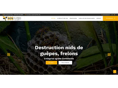 Réalisation site web vitrine SOS Nuisibles Somme à Beuvraignes (80)